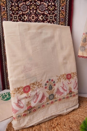 Cloudlike Cotton Off-White Pure Cotton Unstitched Suit Set